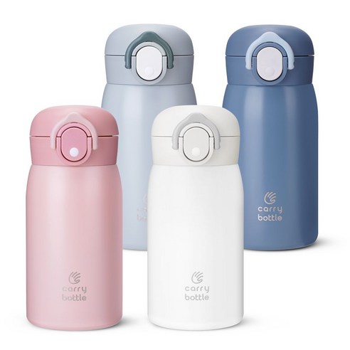 캐리보틀 베이직 보온병 텀블러, 스틸블루, 320ml