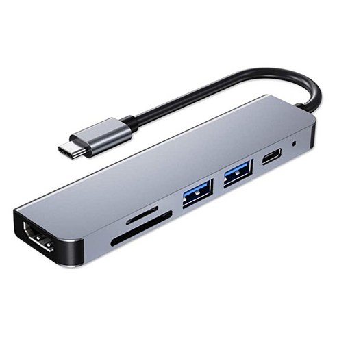 USB 3.0 포트 TF / SD 카드 리더 USB-C 전원 배달 2 개의 USB C 허브