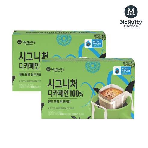 맥널티커피 디카페인100% 핸드드립 원두커피, 8g, 24개입, 2개, 8g