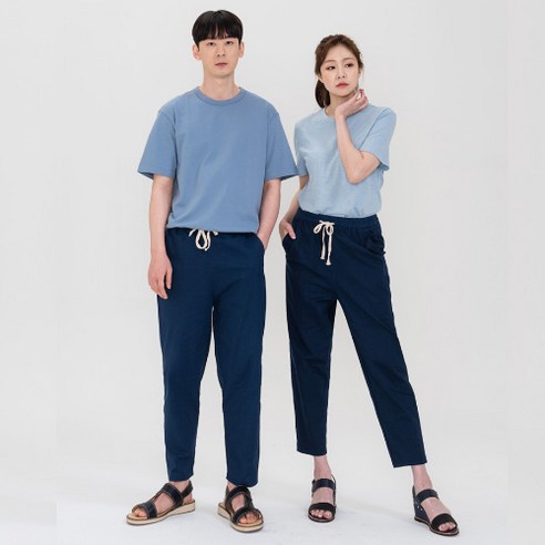 나타났다 데일리9부린넨 스판 밴딩 바지 팬츠 남녀공용