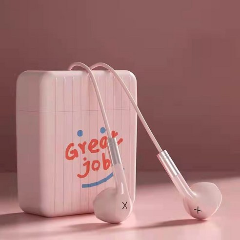 c형 이어폰 삼성 앱 갤럭시노트 lg, 핑크