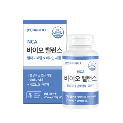 바이오밸런스 에너지 면역기능 멀티미네랄 아연 셀레늄 크롬 마그네슘, 1개, 1000mg x 60정, 60정