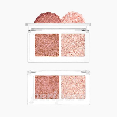 페리페라 듀오 포켓 글리터 섀도우 팔레트, 03 솔티드 슈가 플럼, 2개