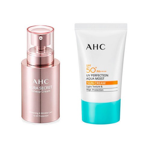 AHC 아우라 시크릿 톤업 크림 50g + 아쿠아 선크림 50ml, 상세페이지 참조, 상세페이지 참조, 상세페이지 참조