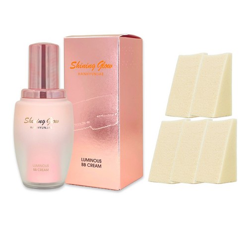 한현재 프라이머 비비크림 30ml 한현재루미너스 BB크림 샤이닝글로우, 30ml + 스펀지퍼프 5개