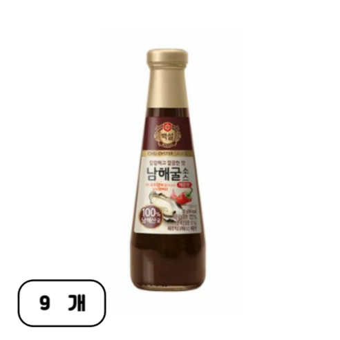 백설 매운굴소스350g백설 소스류굴소스, 350g, 9개