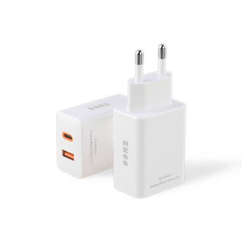 고속 충전 가능한 USB C타입 듀얼 포트 핸드폰 충전기