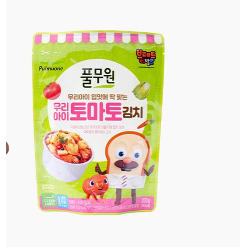 풀무원 우리아이 김치 밥반찬 토마토김치 젖갈 대신 토마토 300g, 300g, 1개