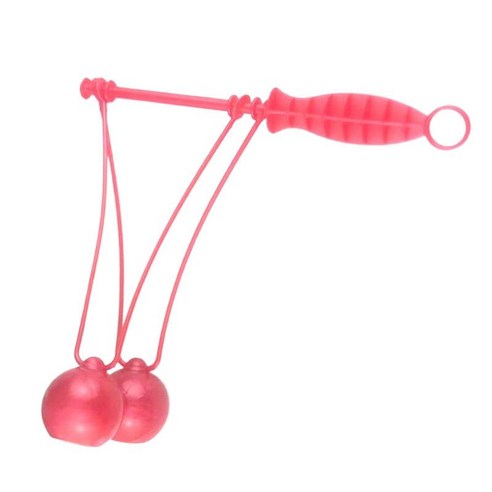 QDY 문자열에 공을 Clackers 공 운동 기술 볼 미니 Clackers 선물 Goodie 가방, 직경 3.4cm, 플라스틱, 아마란스, 1개