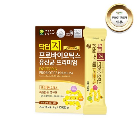 건강한 닥터지프로바이오틱스유산균30포 900억마리투입특허유산균, 60g, 1개