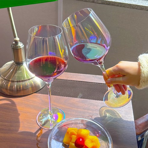 헤이루미 홈카페 크리스탈 와인잔 2개, 보타이, 560ml