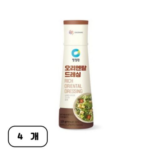 청정원 오리엔탈드레싱, 325g, 4개