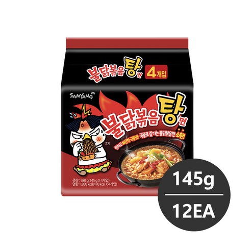 삼양 불닭볶음탕면 145g 12봉 (멀티3팩)  Best 5