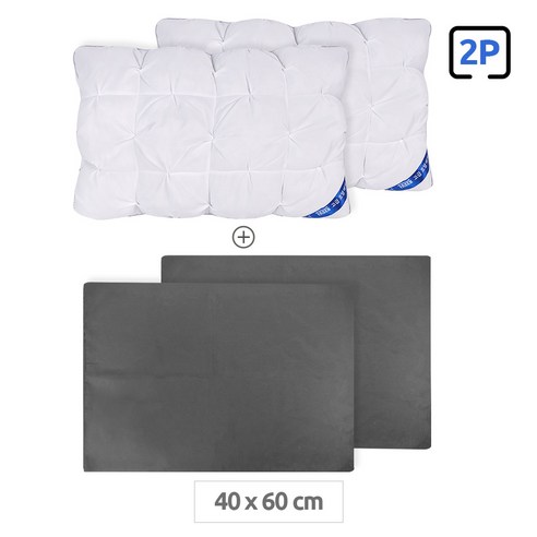 FASEN 베개 이탈리아 7성급 호텔 베개 OEKO-TEX 알러지/진드기방지 항균인증 50x70/40x60 cm 수면 배게 배개 베게 베개솜 배게솜 덤으로 베개커버 1/2개 증정, 아이보리, 2개