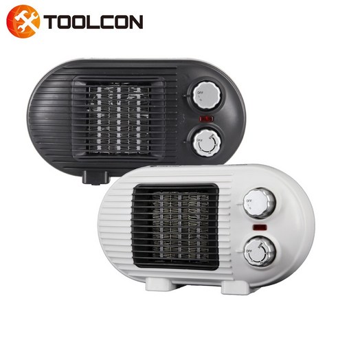 툴콘 TOOLCON 미니팬히터 온풍기 캠핑용 가정용 사무실용 TP-800D 2단 조절 기능, 화이트, 1개