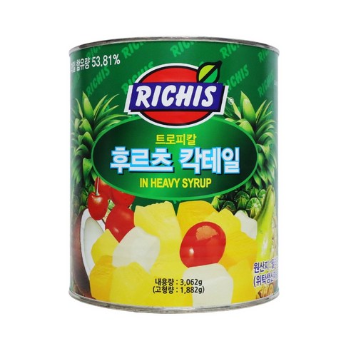 동서 리치스 후르츠 칵테일 3kg 2개세트, 17개