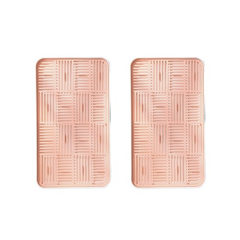1+1 물빠짐 식기 컵 젖병 건조대, 핑크, 2개