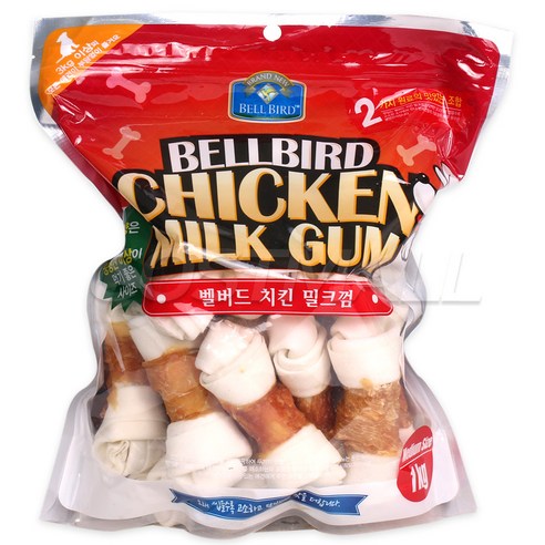 코스트코 벨버드 미듐 개껌 1kg, 치킨밀크 애견간식 1팩 강아지 영양제