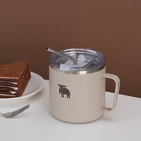 MOZ 스웨덴 316 스텐 진공 머그컵 스텐머그컵 보온머그컵 보온컵, 오트밀베이지, 490ml, 1개