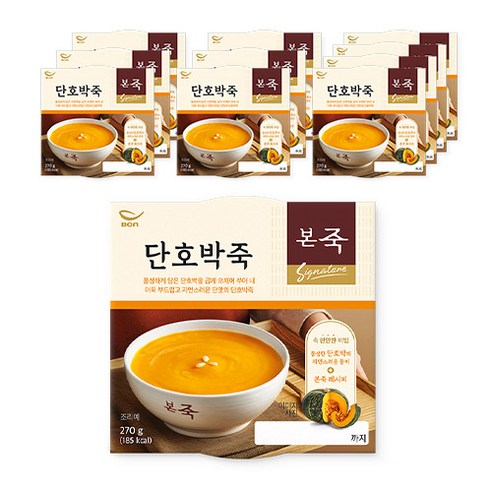 [본죽] 냉장 단호박죽 270g 10+1컵, 11개