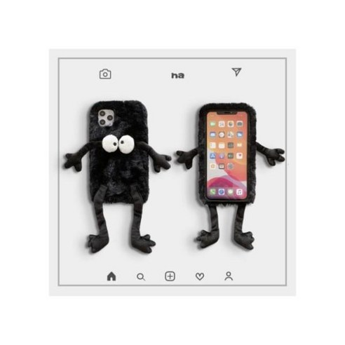 아이폰12 프로 캐릭터 케이스 미니 12프로 12프로맥스 휴대폰 센과치히로 연탄, 블랙 [iPhone 12pro]