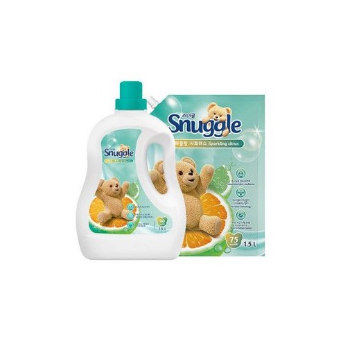 스너글 섬유유연제 스파클링 1800ml + 리필 1500ml, 스너글 섬유유연제 스파클링 1800ml + 리필 150