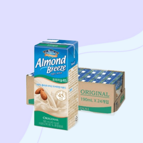 매일 아몬드브리즈 오리지널 두유 190ml 24팩, 언스위트24팩, 24개