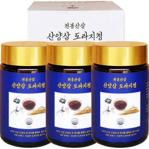 천봉산삼 산양삼 국산 약도라지청 240g, 3개
