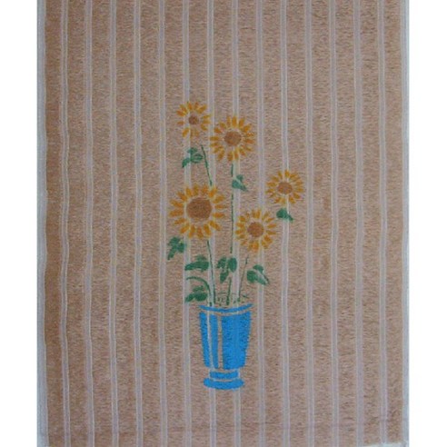 PP그림발 2차 폭90cm 해바라기 난 야자수 수동발 창문발 현관발, E-2/120x160cm/브라운