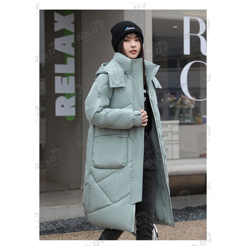 90%덕다운 여성후드경량패딩