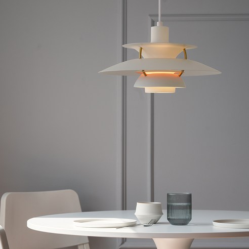 루이스 PH5 폴센 1등 펜던트 식탁등 펜던트조명 인테리어 카페조명 갓 북유럽 주방등 포인트, LED 콘벌브 7W [전구색/노란불빛]