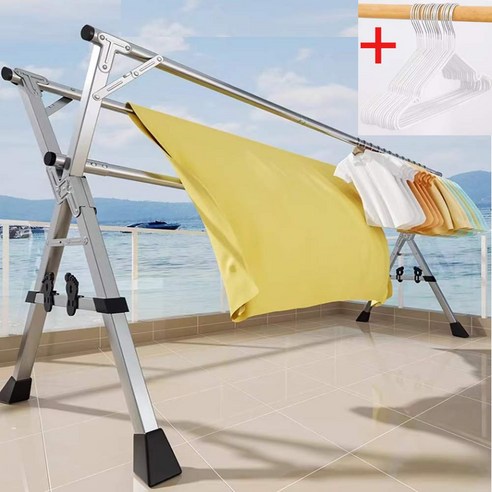 좁은 공간, 빨래 고민 끝! 튼튼하고 넓은 스테인리스 빨래건조대