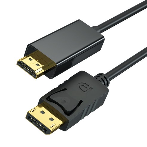 DisplayPort-HDMI 케이블 1.8m 금도금 DisplayPort-HDMI(수-수) 어댑터, 1.8미터, 1개