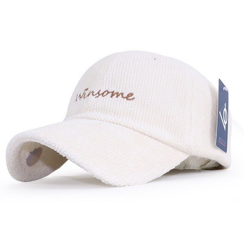 베이직엠 남성 여성 겨울모자 볼캡 골덴 Winsome 자수