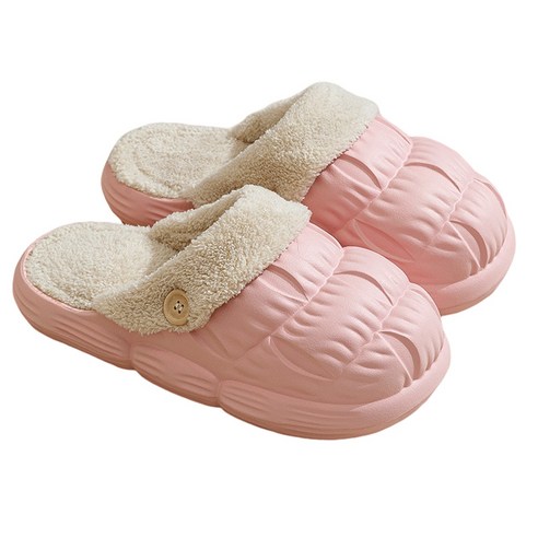 겨울 털슬리퍼 실내화 탈부착 방수 여성커플 통굽 방한 슬리퍼 Couple''s slippers