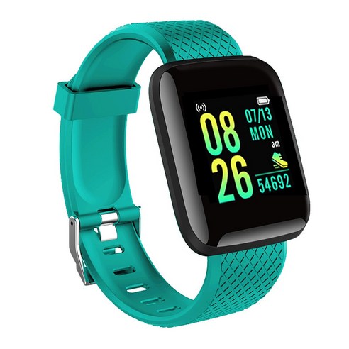 [XIG] D13 스마트 시계 남성 혈압 방수 Smartwatch 심박수 모니터 피트니스 트래커 스포츠 안드로이드 Ios, 녹색