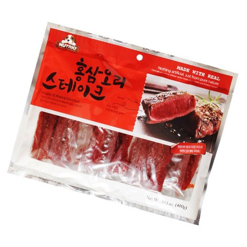 뉴트리오 홍삼 오리 스테이크, 사랑하는 반려견에게 건강과 행복을 선물하세요!