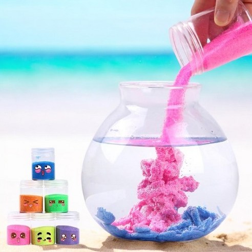 물에 젖지 않는 모래놀이 Sand of desert 소수성모래 매직샌드, 6개(색상랜덤) 
물놀이/계절완구