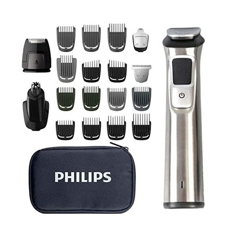 필립스Norelco 멀티groom Men's 수염 Grooming Kit wi세대 트리머 for 헤드 Body Face -스테인리스 스틸wi세대 여행 케이스