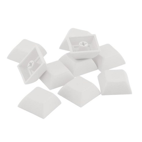 10pcs 1u 투명 키 캡 프로필 컬러 키 캡 세트 기계 기계식 키보드 체리 mx/클론 스위치 용 diy 키 키트, 라이트 그레이, 2x2x2cm, PBT