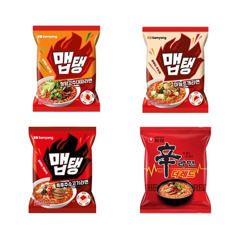 올따옴 더 매운라면 멀티기획세트 4종 2호: 매운맛 애호가를 위한 집에서의 매운맛 체험