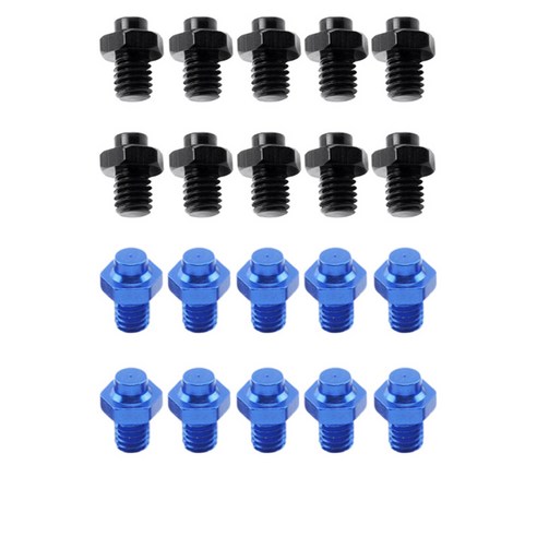 20pcs MTB 자전거 페달 나사 안티슬립, 블랙, 블루, 알루미늄 합금