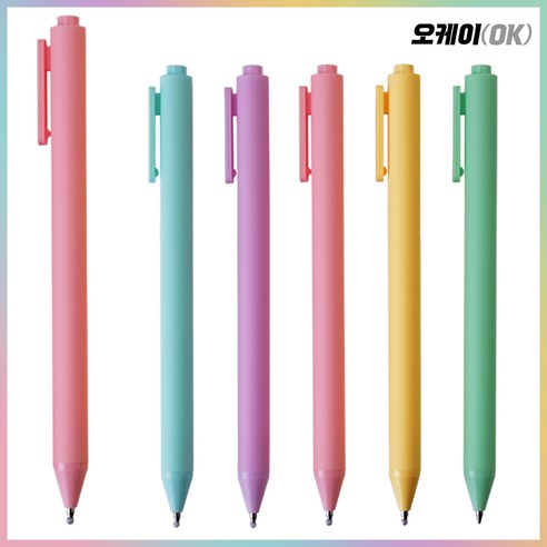 오케이 리제트파스텔볼펜 X 5개, 파스텔블루