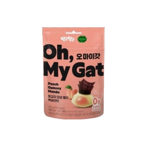 비비고 탱글탱글 오마이갓 왕교자 모양 젤리 복숭아맛 1개입