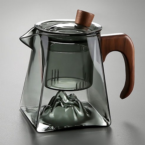 투명 티포트, 스모크 그레이, 1개, 440ml
