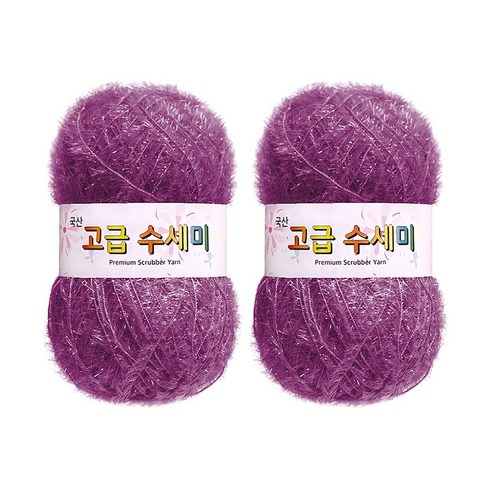 울클럽 별꽃수세미 만들기 DIY 고급수세미실 80g 2볼세트, 179바이올렛