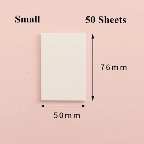 메모지 포스트잇 방수 투명 패드 스티커 노트 북마크 마커 메모 종이 사무실 학교 학생 용품 문구 50 매, [01] Small