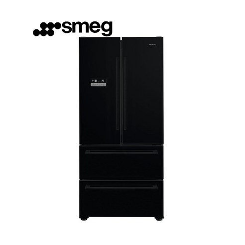 스메그 FQ55FNDF 양문형 2도어 냉장고 2단서랍 539L 블랙