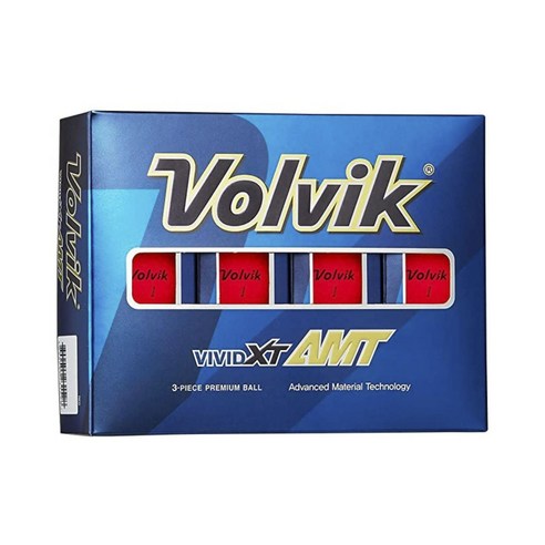볼빅 비비드 XT AMT 볼 골프공 12개입, Red, 1개