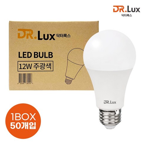 닥터룩스 LED 전구 12W, 50개, 주광색
